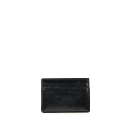 Marine Serre Black Calf Leather Bos Taurus Wallet