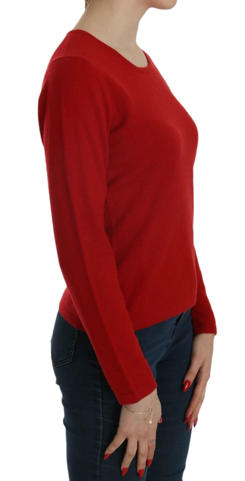 MILA SCHÖN Mila Women's Round Neck Cashmere Sweatshirt - Red