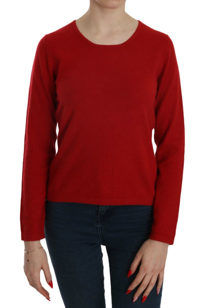 MILA SCHÖN Mila Women's Round Neck Cashmere Sweatshirt - Red