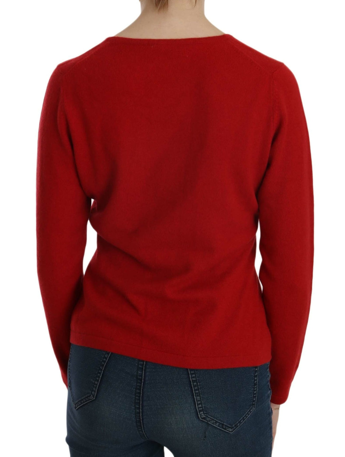 MILA SCHÖN Mila Women's Round Neck Cashmere Sweatshirt - Red