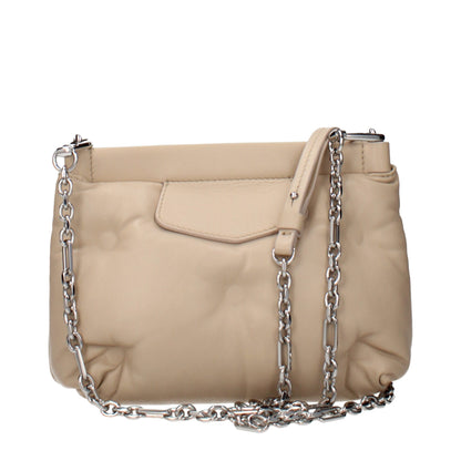 Crossbody Handbag by Maison Margiela for women in leather beige showcases a versatile sophistication silhouette, featuring a secure , versatile sophistication , and versatile crossbody-strap & adjustable-strap for a versatile sophistication finish.