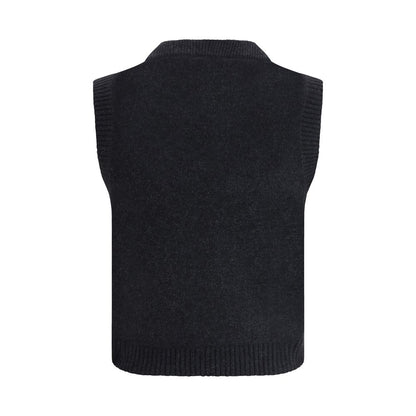 Ganni Black Wool Sleeveles Sweater