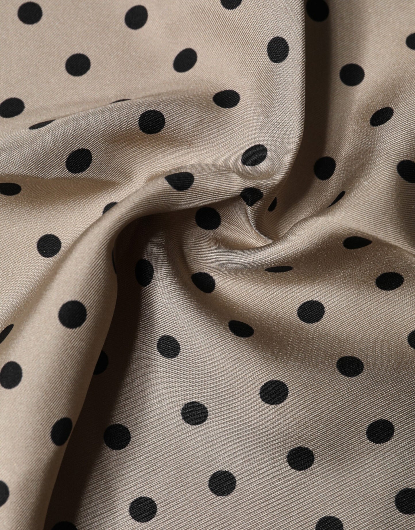 Dolce & Gabbana Brown Polka Dot Square Handkerchief Scarf