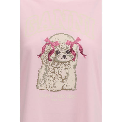 Ganni Multicolor Cotton T-Shirt