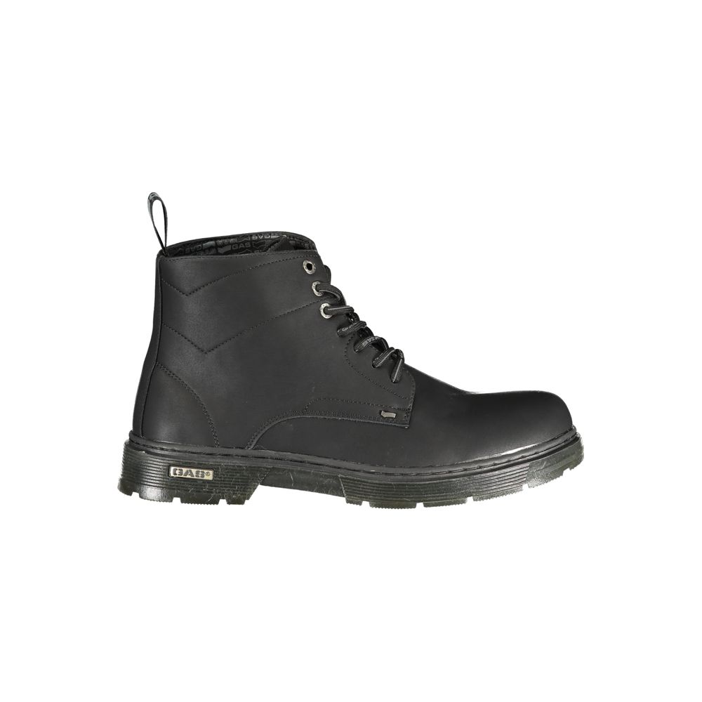 Gas Black Polyurethane Men Ankle Boot