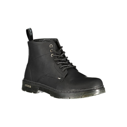Gas Black Polyurethane Men Ankle Boot