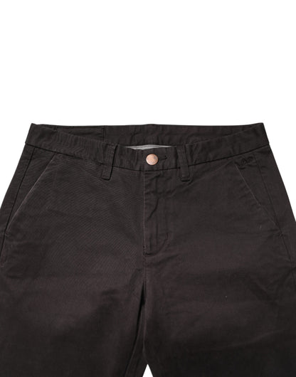 Sun68 Men's Skinny Mid Rise Stretch Cotton Trousers - Brown