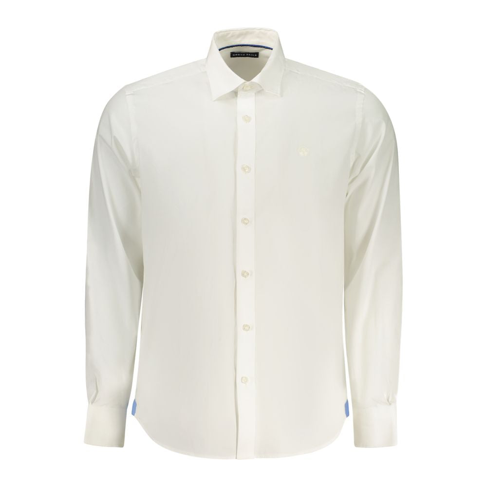 Dress Shirt by North Sails for men in cotton white features an polished silhouette, showcasing a sophisticated button-down-collar neckline and long-sleeve detail for a truly polished finish.