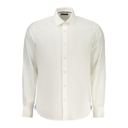 Dress Shirt by North Sails for men in cotton white features an polished silhouette, showcasing a sophisticated button-down-collar neckline and long-sleeve detail for a truly polished finish.