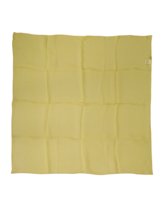 Dolce & Gabbana Yellow Silk Neck Wrap Square Foulard Scarf