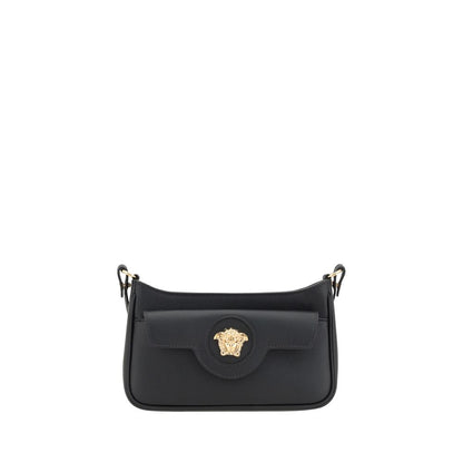 Versace Black Calf Leather Bos Taurus Shoulder Bag