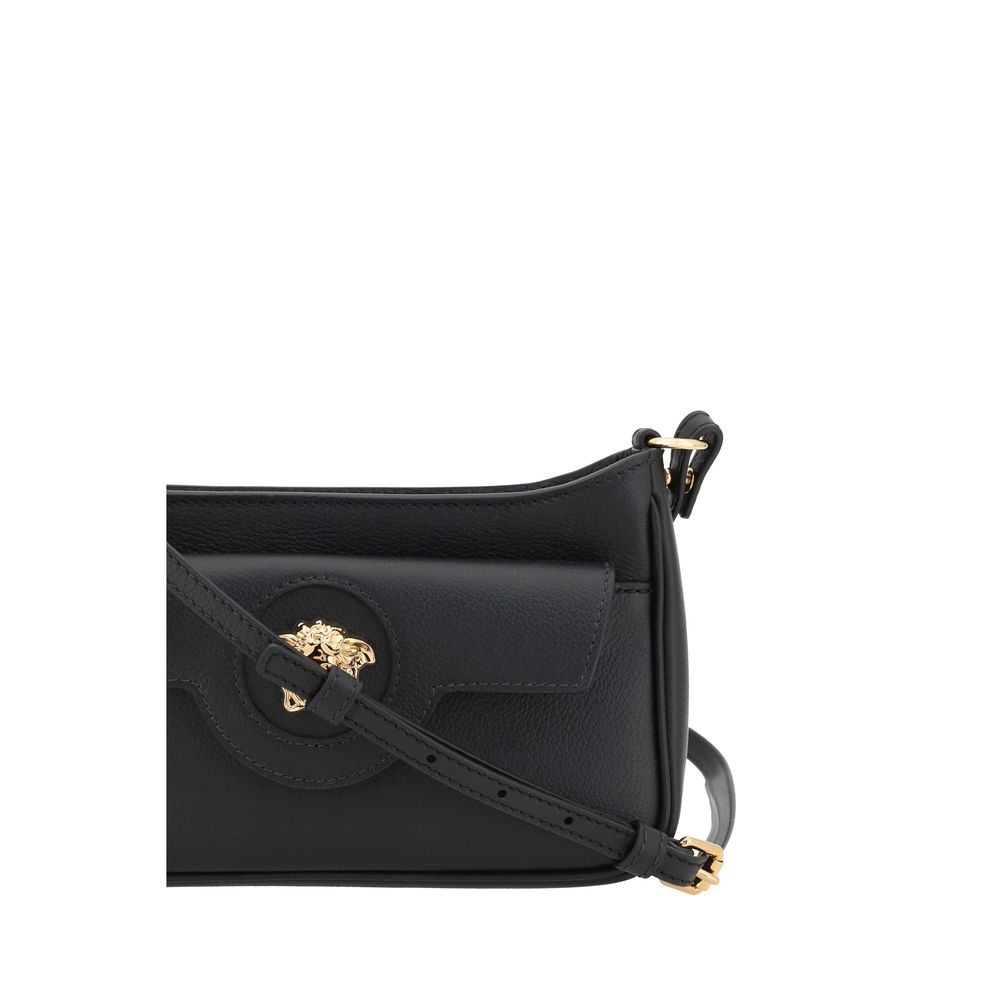 Versace Black Calf Leather Bos Taurus Shoulder Bag