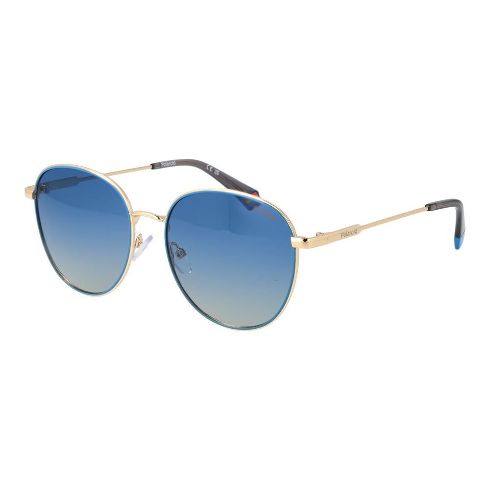 Polaroid Panto Polarized Gradient Medium-Tint Metal Sunglasses - Gold
