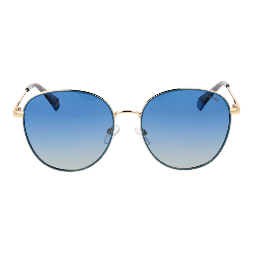 Polaroid Panto Polarized Gradient Medium-Tint Metal Sunglasses - Gold