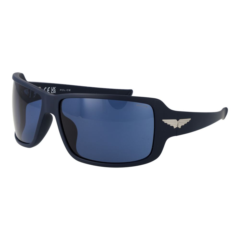 Police Blue Plastic Sunglasses