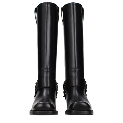 Valentino Garavani Black Leather Boots