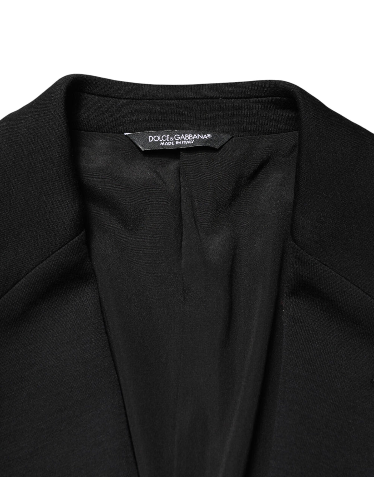Dolce & Gabbana Men's Single Breasted Virgin Wool Silk & Polyamide Blazer - Black