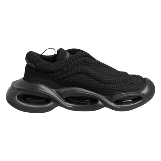 Dolce & Gabbana Women's Low Top Slip On Chunky Polyester & Viscose Sneakers - Black