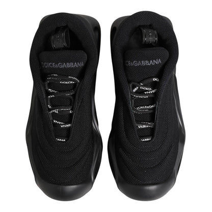 Dolce & Gabbana Women's Low Top Slip On Chunky Polyester & Viscose Sneakers - Black