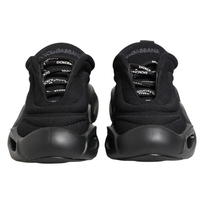 Dolce & Gabbana Women's Low Top Slip On Chunky Polyester & Viscose Sneakers - Black