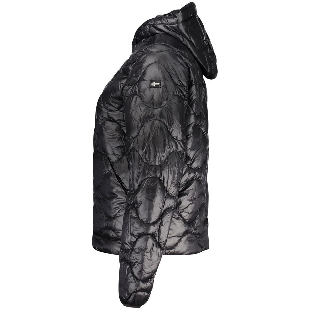 Hooded Windbreaker Jacket by Norway 1963 for women in polyamide black features an enduring silhouette, showcasing technical pockets, hooded & windproof and a sophisticated for a truly enduring aesthetic.