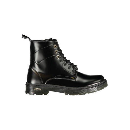 Gas Black Polyester Ankle Boots