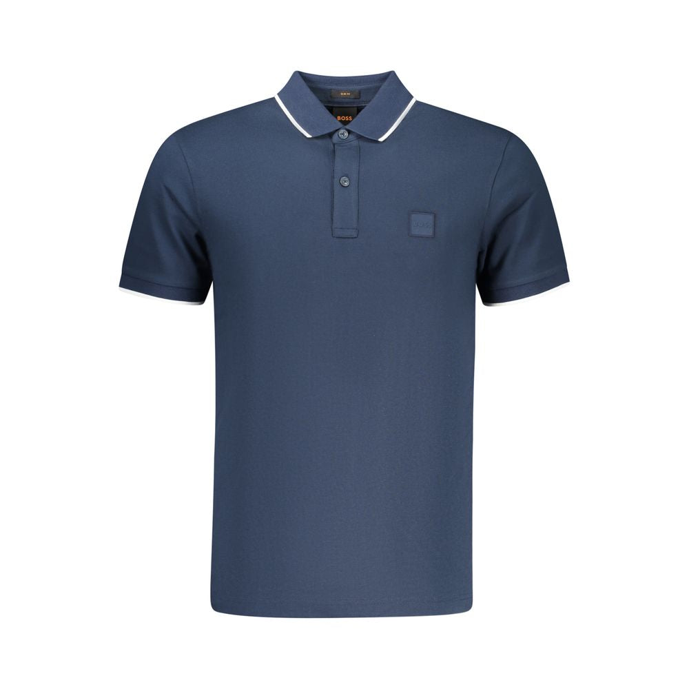 Hugo Boss Blue Cotton Polo Shirt