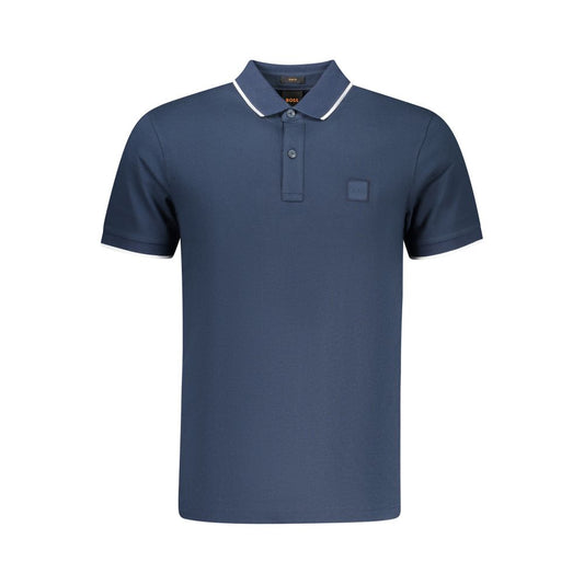 Hugo Boss Blue Cotton Polo Shirt