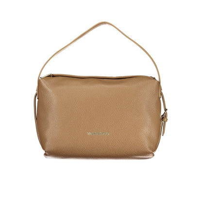 Shoulder Handbag by Mario Valentino for women in polyethylene brown features a ornamental silhouette, showcasing a secure zipper, ample internal-pockets, and ornamental shoulder-strap, adjustable-strap & handle for a sophisticated look.