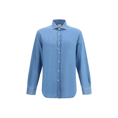 Brunello Cucinelli Blue Denim Shirt