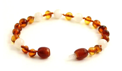 Amber and Moonstone Teething Anklets or Bracelets-3