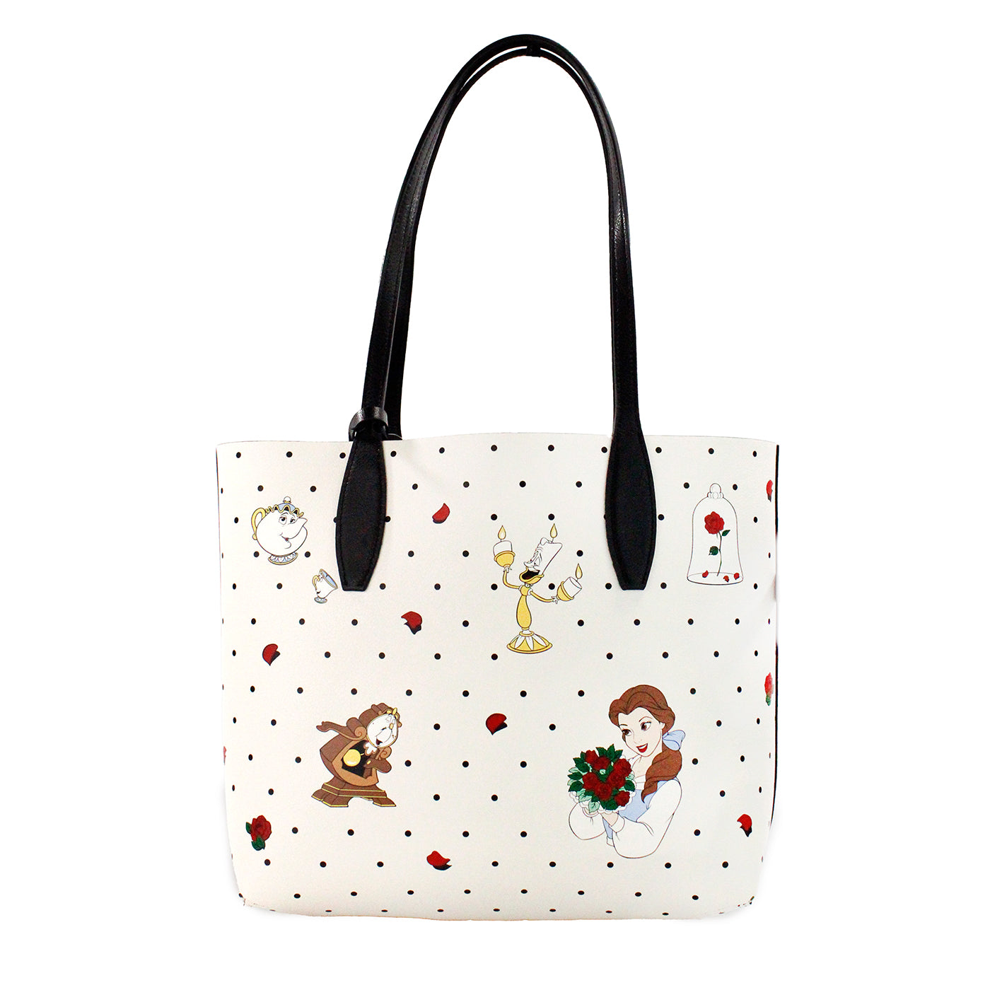 Disney Beauty And The Beast Small Leather Reversible Tote Handbag