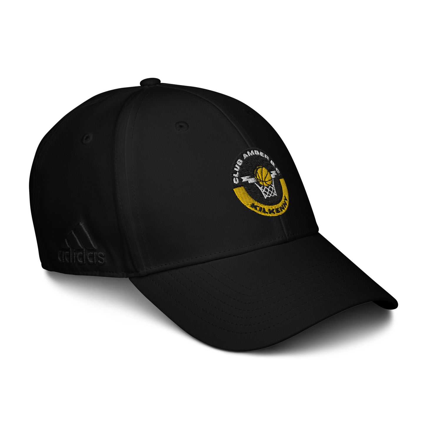 Club Amber Basketball Kilkenny Adidas Dad Hat - Designed by Moon Behind The Hill Available to Buy at a Discounted Price on Moon Behind The Hill Online Designer Discount Store