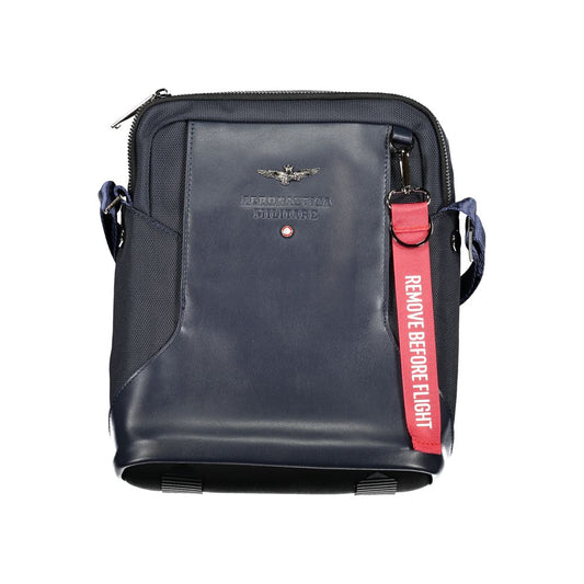 Sleek Blue Shoulder Bag with Practical Compartments