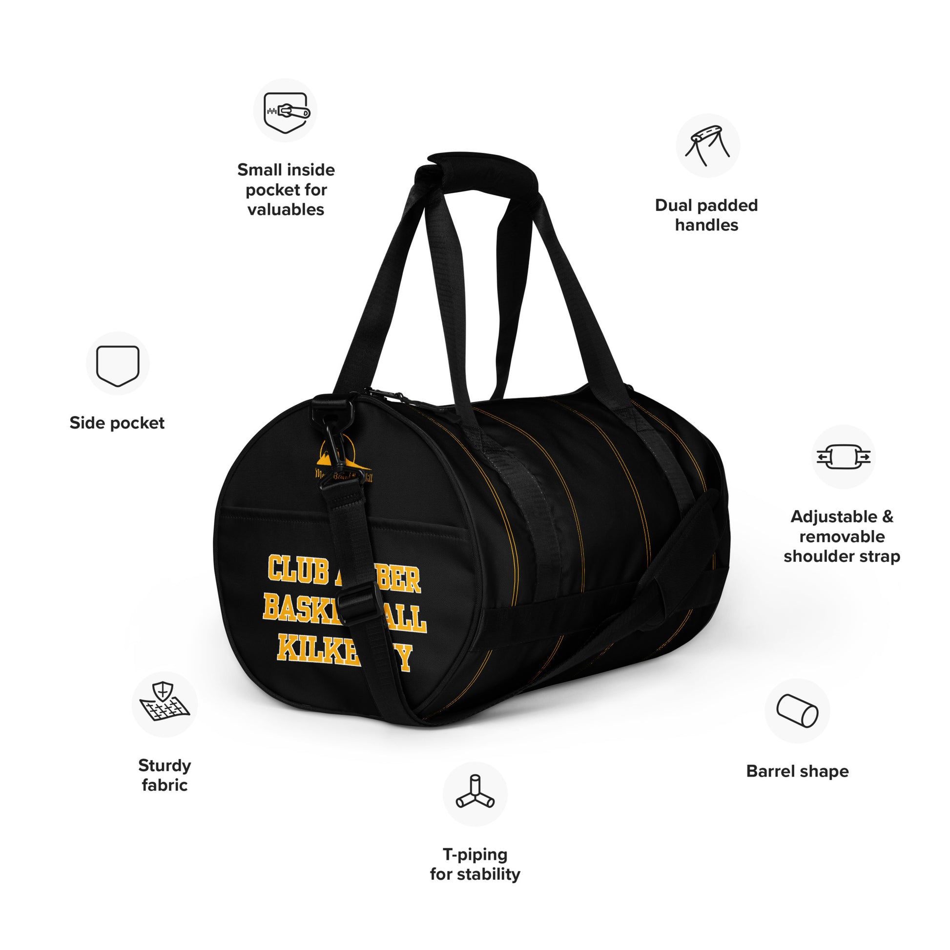 Club Amber Kilkenny Gym Bag - Designed by Moon Behind The Hill Available to Buy at a Discounted Price on Moon Behind The Hill Online Designer Discount Store
