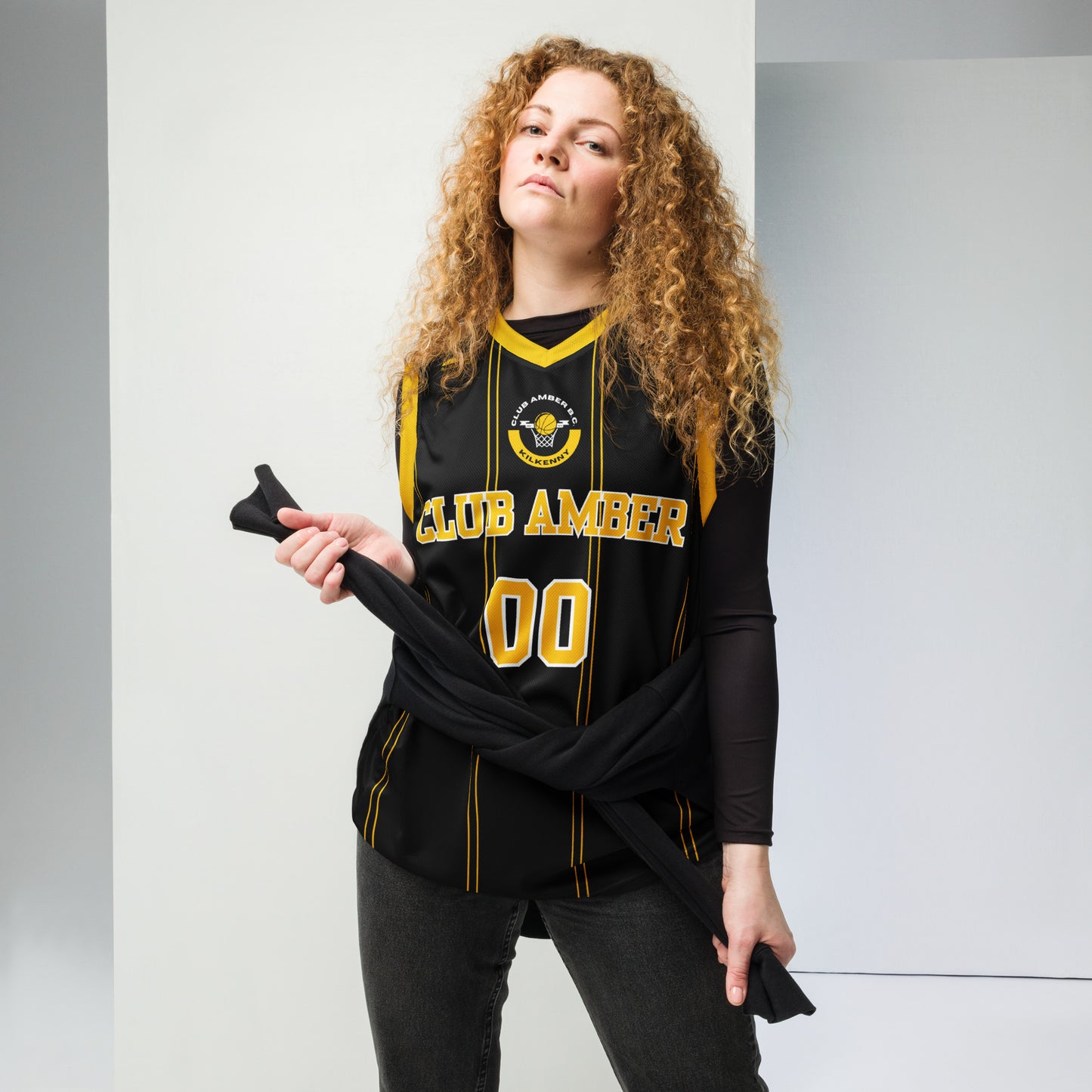 Club Amber #00 Unisex Basketball Jersey 2023 - Designed by Moon Behind The Hill Available to Buy at a Discounted Price on Moon Behind The Hill Online Designer Discount Store