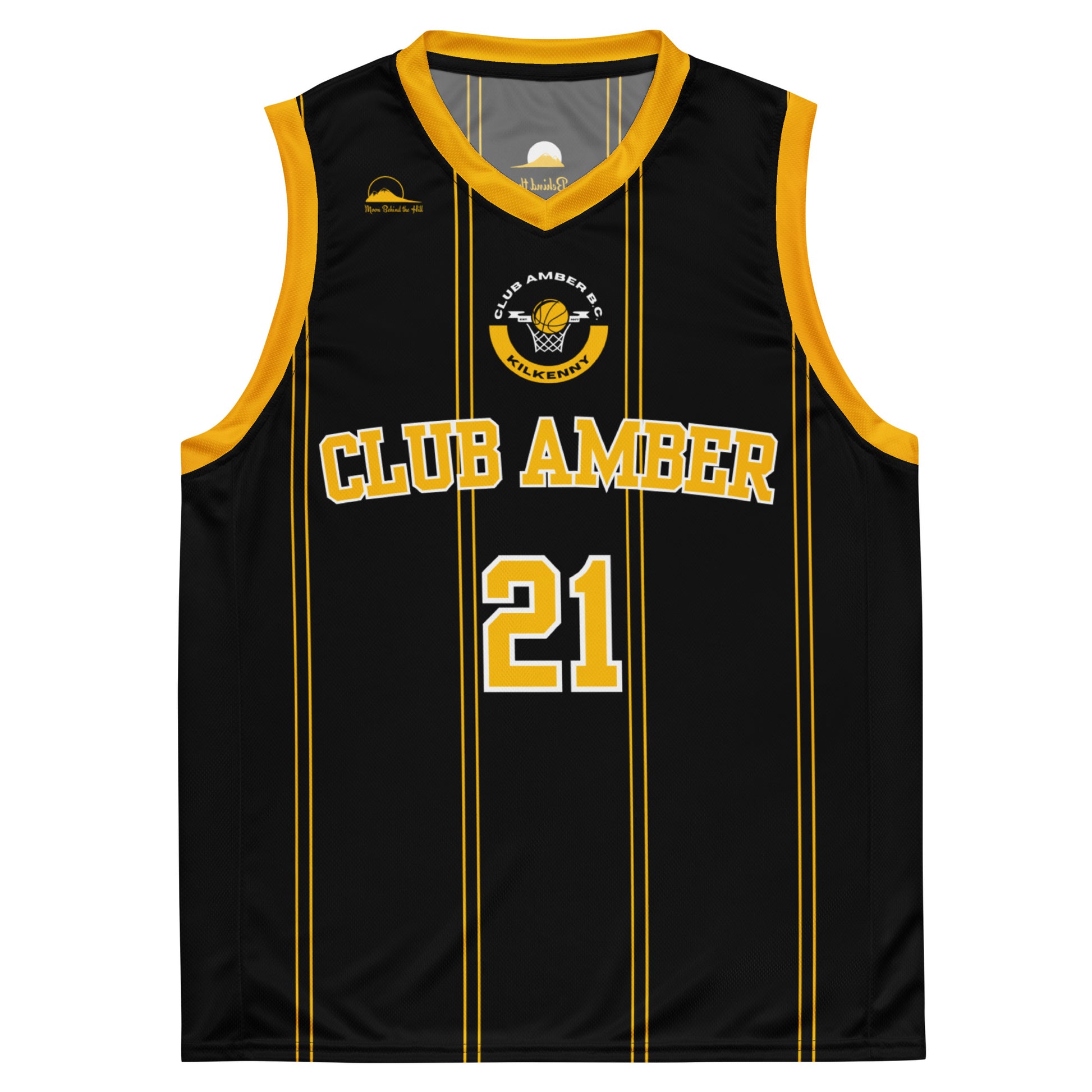 Club Amber #21 Unisex Basketball Jersey 2023 - Designed by Moon Behind The Hill Available to Buy at a Discounted Price on Moon Behind The Hill Online Designer Discount Store