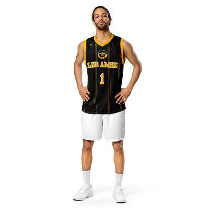 Club Amber #1 Unisex Basketball Jersey 2023 - Designed by Moon Behind The Hill Available to Buy at a Discounted Price on Moon Behind The Hill Online Designer Discount Store