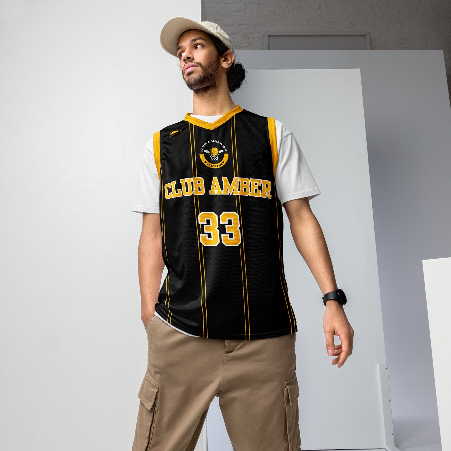 Club Amber #33 Unisex Basketball Jersey 2023 - Designed by Moon Behind The Hill Available to Buy at a Discounted Price on Moon Behind The Hill Online Designer Discount Store