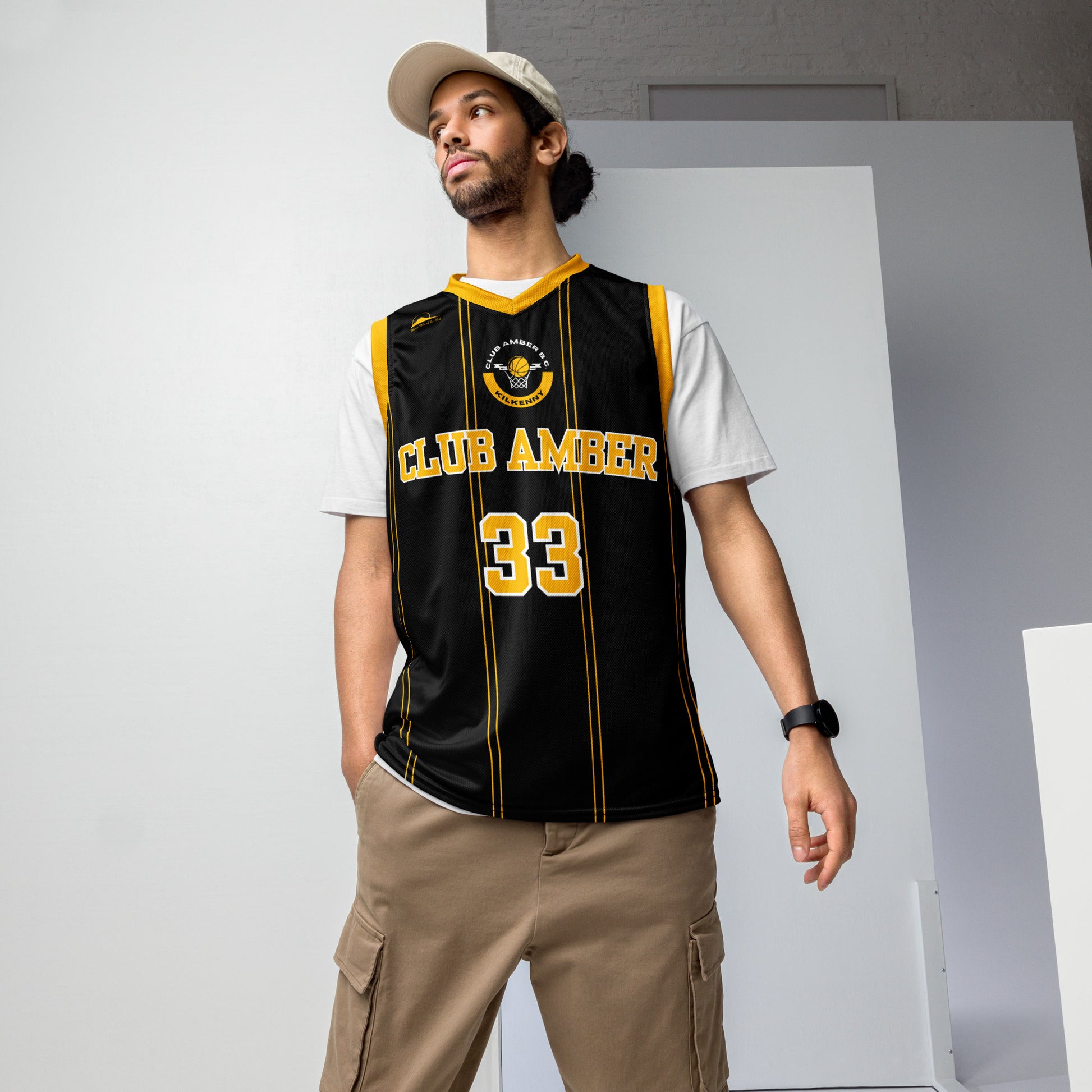 Club Amber #33 Unisex Basketball Jersey 2023 - Designed by Moon Behind The Hill Available to Buy at a Discounted Price on Moon Behind The Hill Online Designer Discount Store