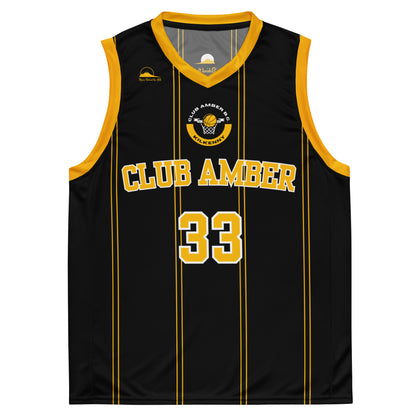 Club Amber #33 Unisex Basketball Jersey 2023 - Designed by Moon Behind The Hill Available to Buy at a Discounted Price on Moon Behind The Hill Online Designer Discount Store