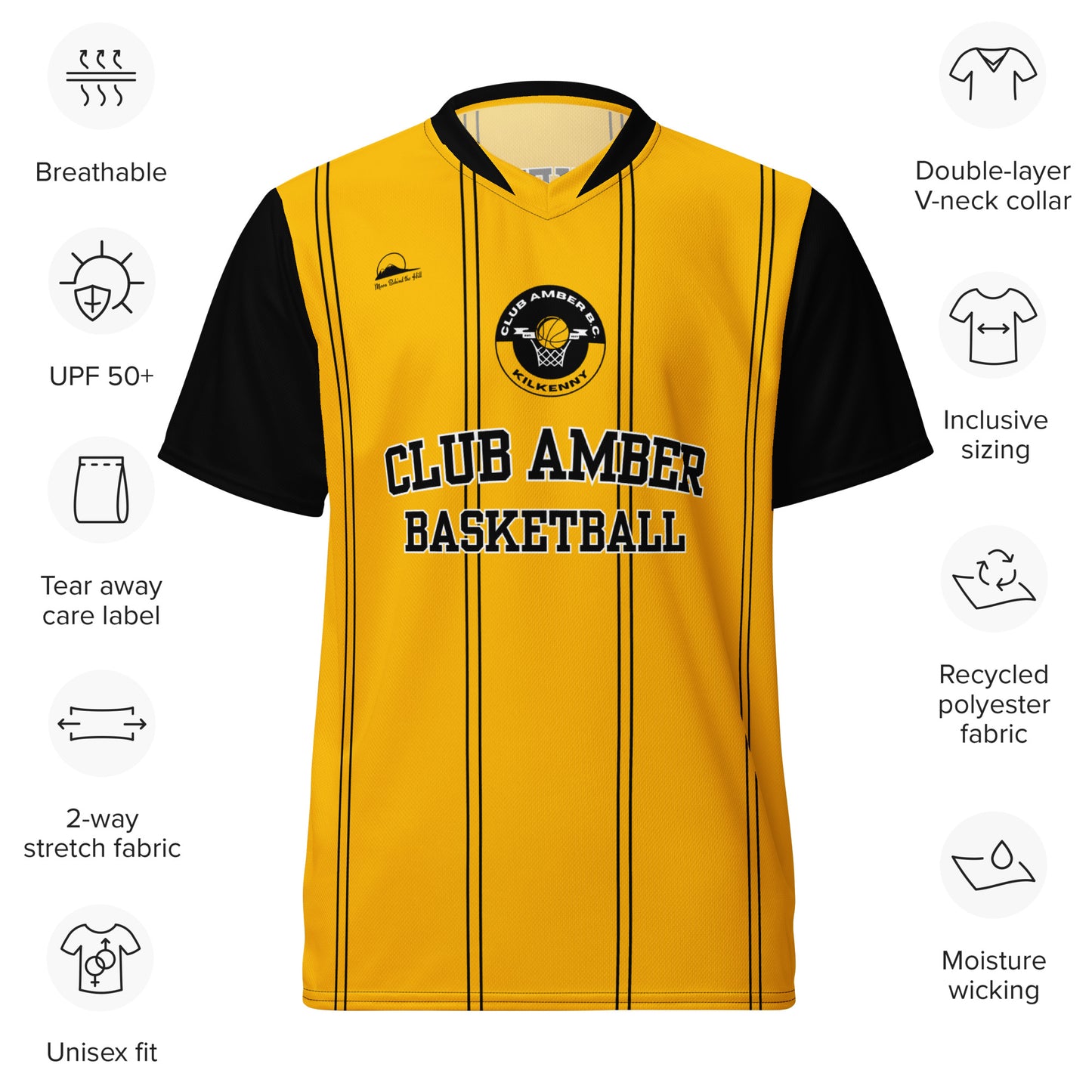 Club Amber Kilkenny Basketball Shooting Top - Designed by Moon Behind The Hill Available to Buy at a Discounted Price on Moon Behind The Hill Online Designer Discount Store