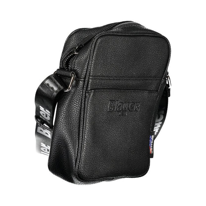 Chic Black Leather Shoulder Bag for Men