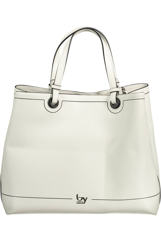 Elegant Two-Compartment White Handbag
