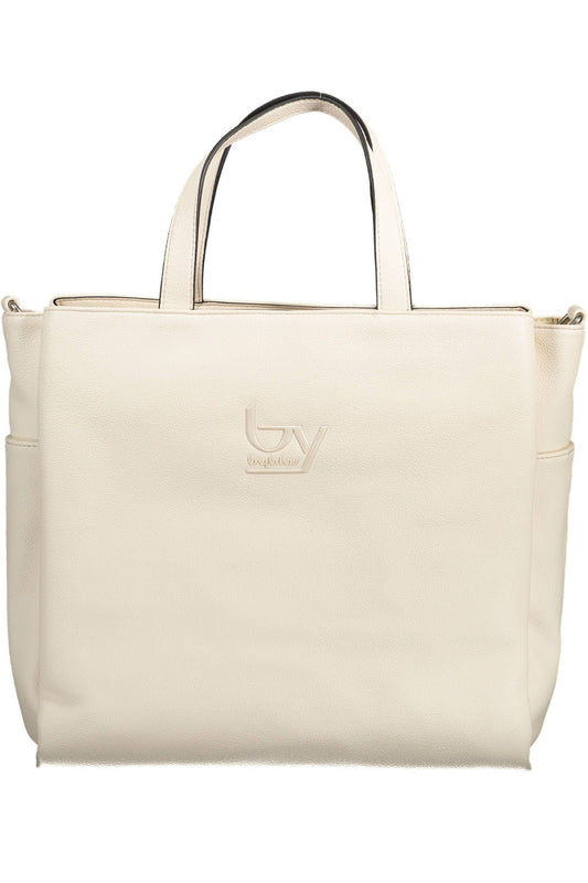 Elegant White Multi-Pocket Handbag