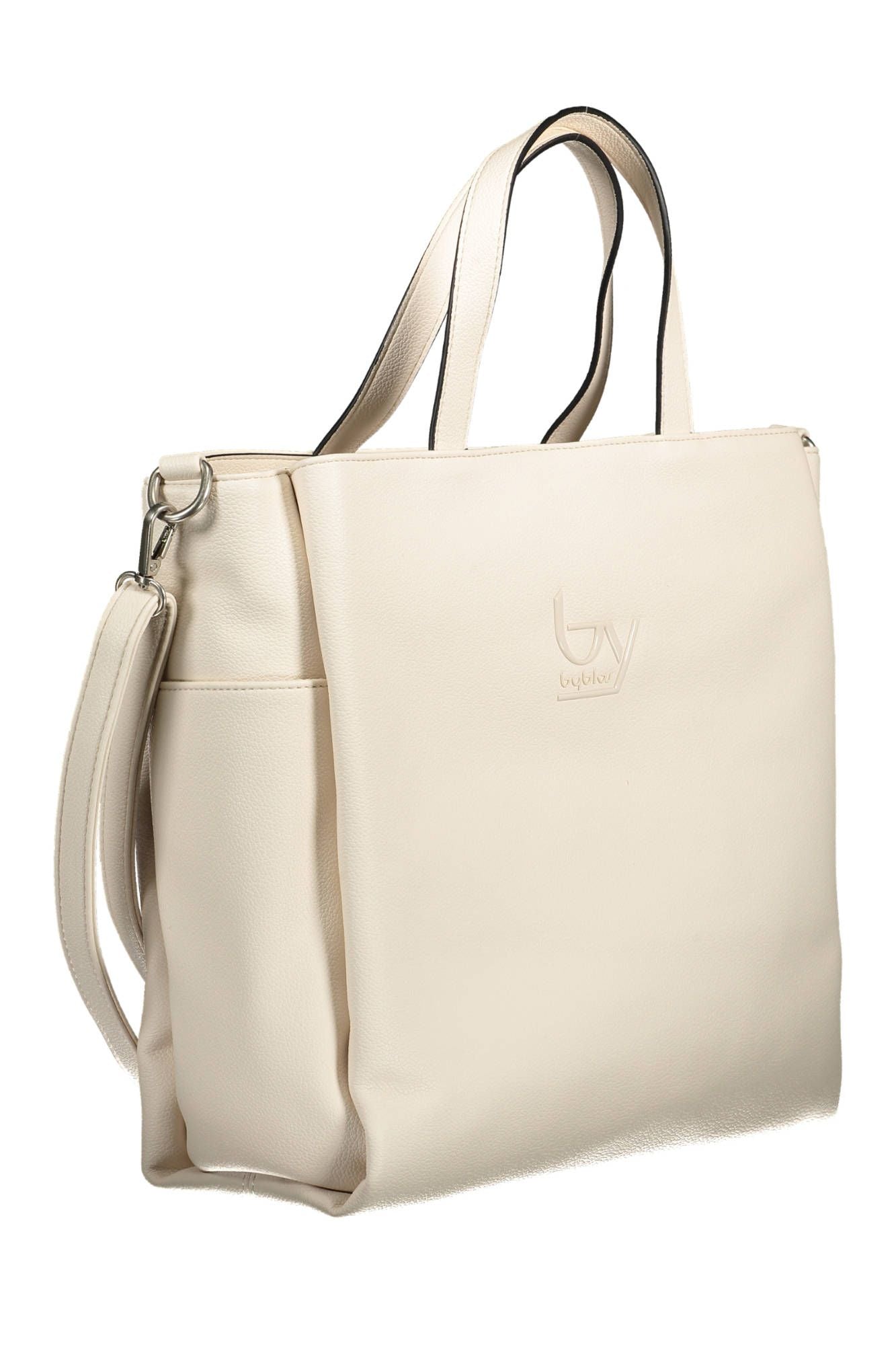 Elegant White Multi-Pocket Handbag