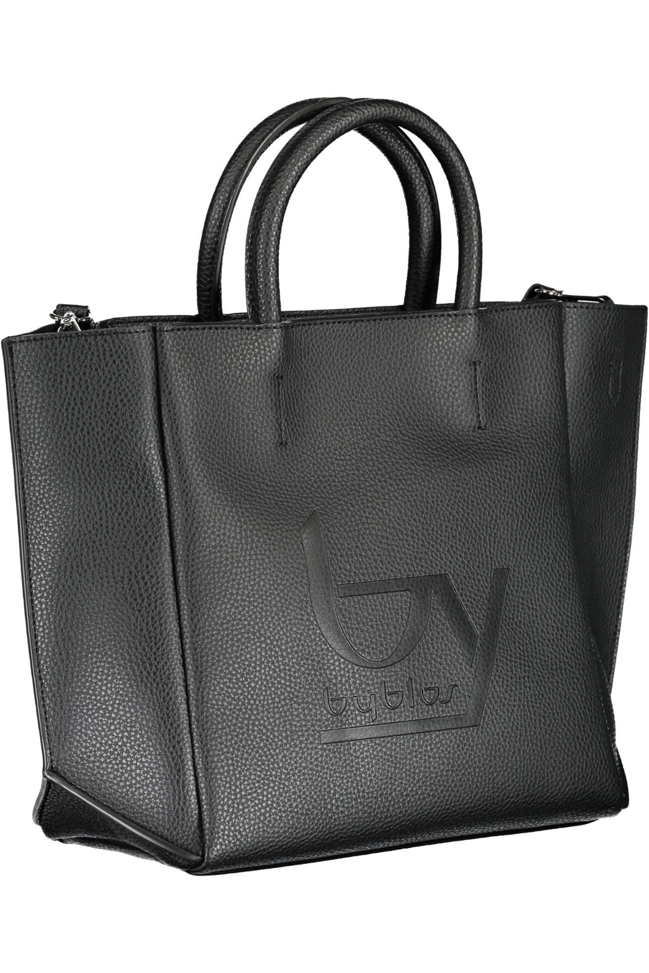Elegant Black Handbag with Chic Print