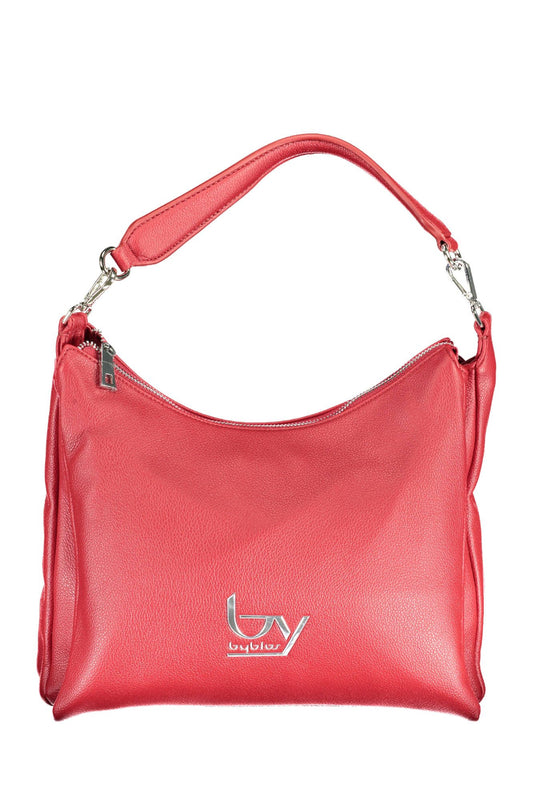 Elegant Red Chain-Handle Convertible Handbag