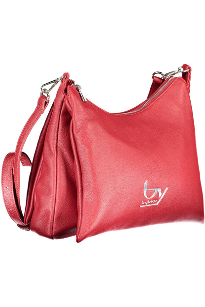 Elegant Red Chain-Handle Convertible Handbag