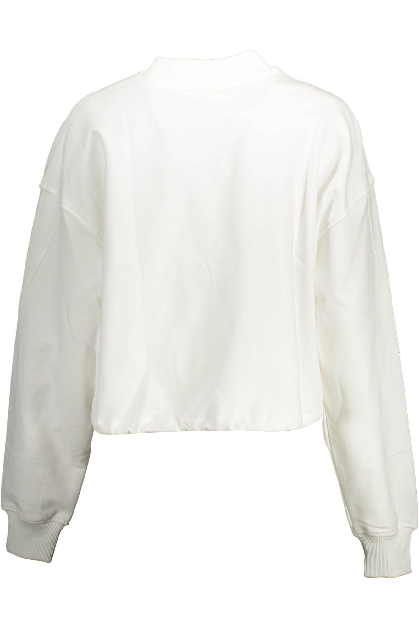 Calvin Klein Women's White Cotton Round Neck Sweater